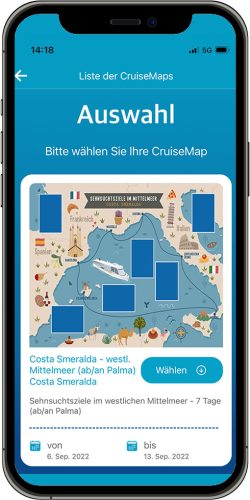 Cruise-Map: Jetzt personalisierte Seekarte Ihrer Kreuzfahrt erstellen